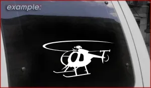 MD 500 Helicopter Vinyl Sticker for Car Truck Window Sticker Car Bumper Decal, 9 inches