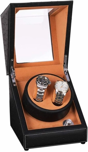 Mechanical Watch Single Turn Ostrich Skin Watch Box Motor Packaging Box Watch Winder Watch Box