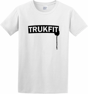 Men's Cotton Shirt Trukfit Drip Men's Cotton Shirt Crew-Neck t-Shirt White