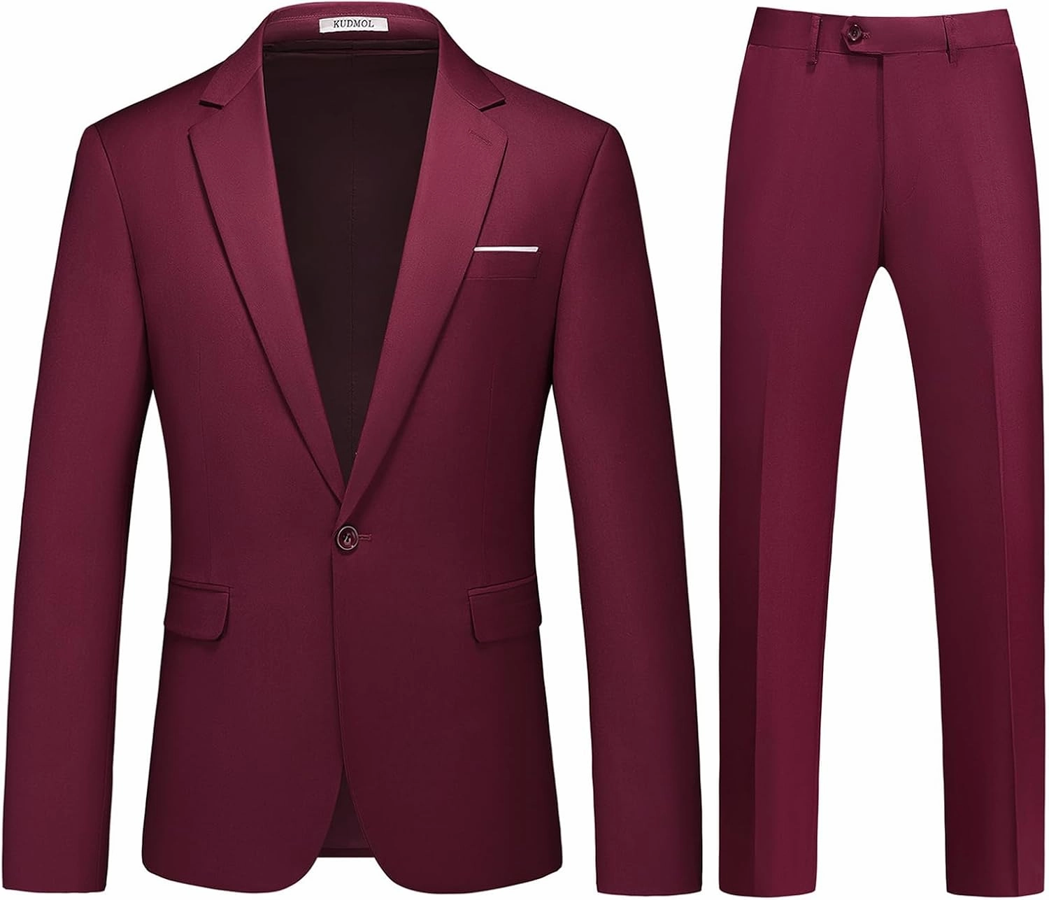 Mens Suits 2 Piece Slim Fit Casual One Button Solid Suits for Mens Business Wedding Party Jacket Blazer & Pants Set
