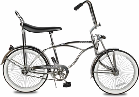 MICARGI 20" Retro Classic Bike, Beach Cruiser Bike for Kids/Adults,Lowrider Springer Fork Retro Banana Seat,High Rise Handlebar - Multi Color