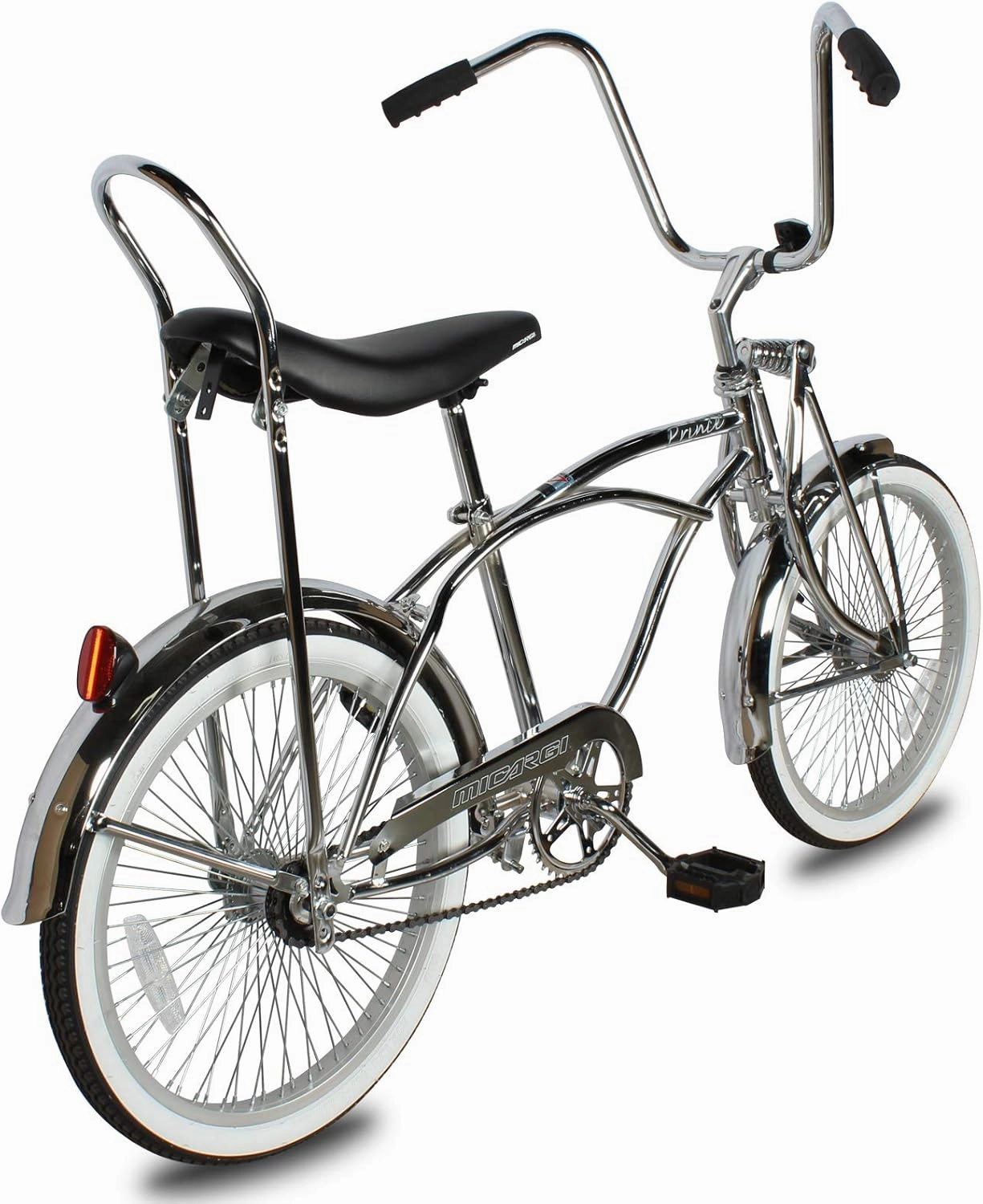 MICARGI 20" Retro Classic Bike, Beach Cruiser Bike for Kids/Adults,Lowrider Springer Fork Retro Banana Seat,High Rise Handlebar - Multi Color
