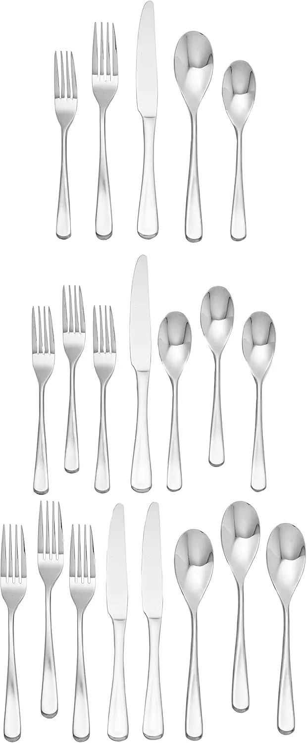 Mikasa 5098688 Philo 20-Piece Stainless Steel Flatware Set, Service for 4