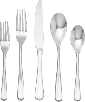 Mikasa 5098688 Philo 20-Piece Stainless Steel Flatware Set, Service for 4