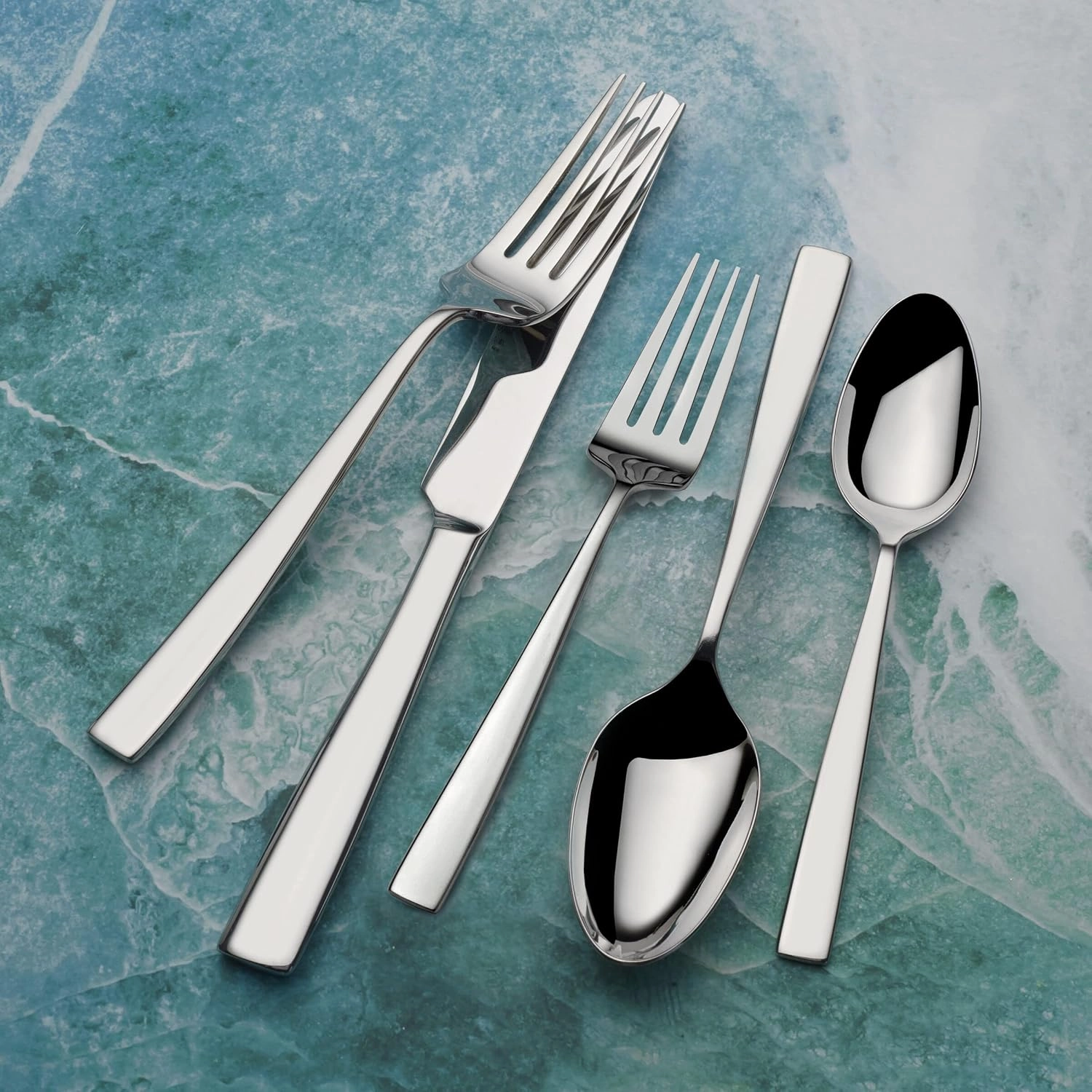 Mikasa, Everett Flatware Service for 12, 101 Piece Set, 18/10 Stainless Steel, Silverware Set with Serving Utensils