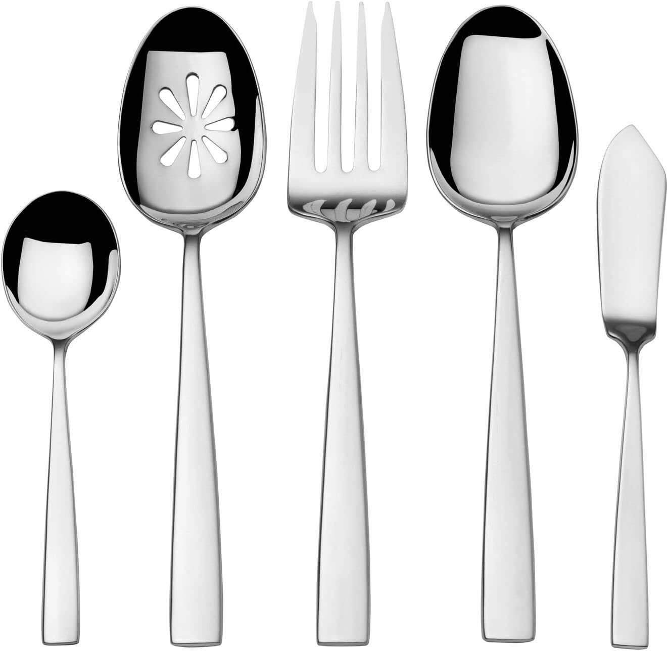 Mikasa, Everett Flatware Service for 12, 101 Piece Set, 18/10 Stainless Steel, Silverware Set with Serving Utensils