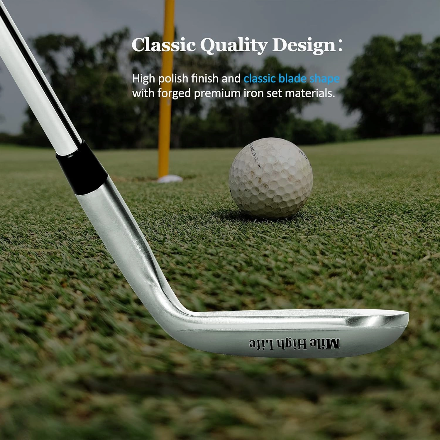 Mile High Life Golf Wedges | Entry Level Golf Sand Wedge Sets | Beginner’s Golf Gap Wedge Sets | Lob Wedge Golf Clubs for Men & Women | 50/52/54/56/58/60 Right Handed