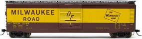 Milwaukee Road Box Car with Sliding Door Running Number 2149 HO Scale Train Rolling Stock HR6584D