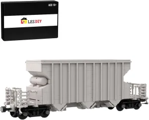 MOC-55764 Open Top Hopper Car Blocks MOC Set, MOC Collectible Train Display Set, for Adults and Teens Yellow.LXF(669PCS)