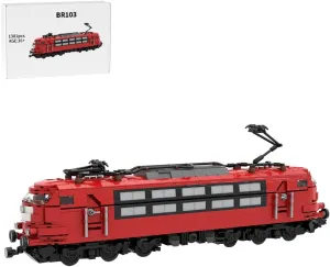 MOC-77293 BR103 German Locomotive Building Blocks Set – Classic Electric Train Model, Detailed Vehicle Replica, Collectible Display, 1381 Pieces