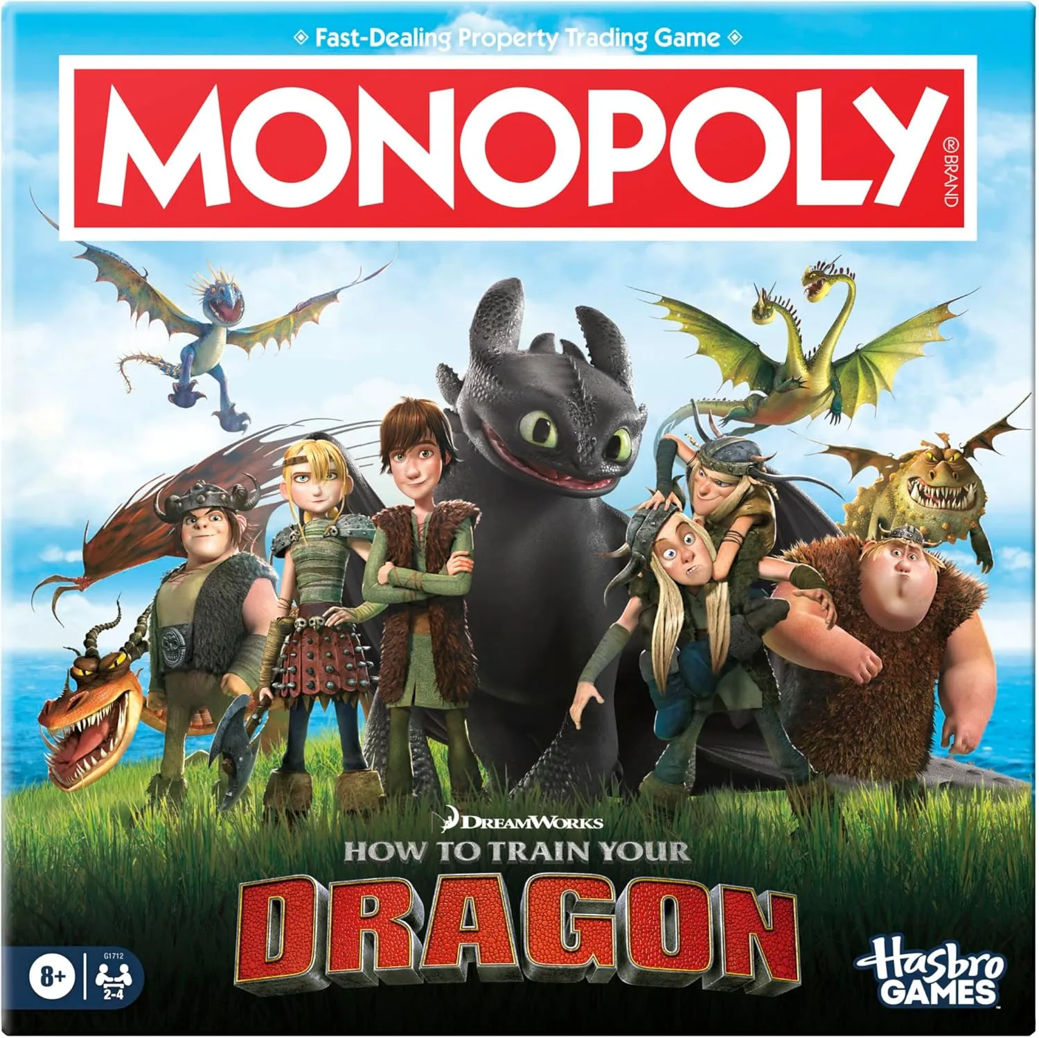 Monopoly DreamWorks How to Train Your Dragon Edition Board Game | Ages 8  | 2 to 4 Players | 45 Mins. | Fun Family Games for Kids, Teens & Adults (Amazon Exclusive)
