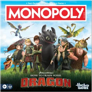 Monopoly DreamWorks How to Train Your Dragon Edition Board Game | Ages 8  | 2 to 4 Players | 45 Mins. | Fun Family Games for Kids, Teens & Adults (Amazon Exclusive)
