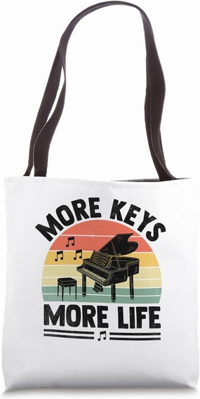 More Keys More Life Pianist Pianos Pianists Tote Bag