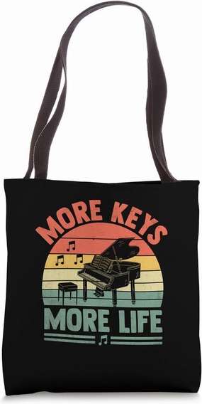 More Keys More Life Pianist Pianos Pianists Tote Bag