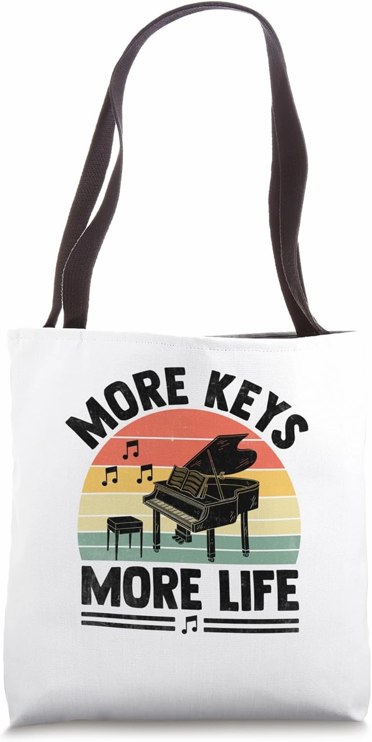 More Keys More Life Pianist Pianos Pianists Tote Bag