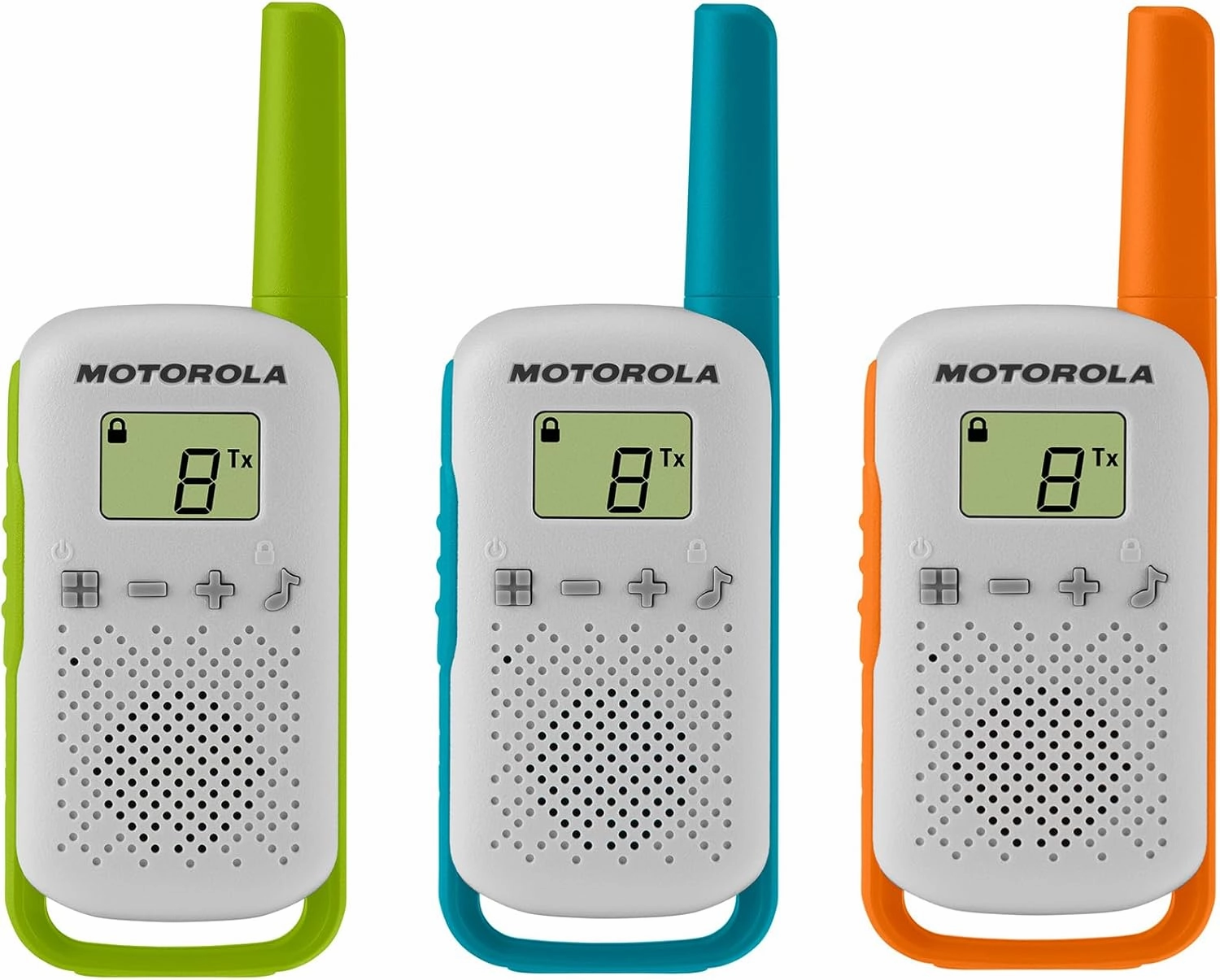 Motorola Solutions Talkabout T110TP, Kids Two-Way, Boys Girls Walkie Talkie Safety & Privacy Easy Pairing, 16 Mile, 3 Pack