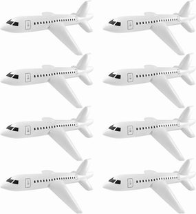 Mototo 4 Pieces Inflatable Airplane Balloon 40 Inch Large Inflatable Plane Balloon White Plane Toy Float Airplane Aviation Themed for Outdoor Indoor Birthday Party Swimming Pool Party Supplies