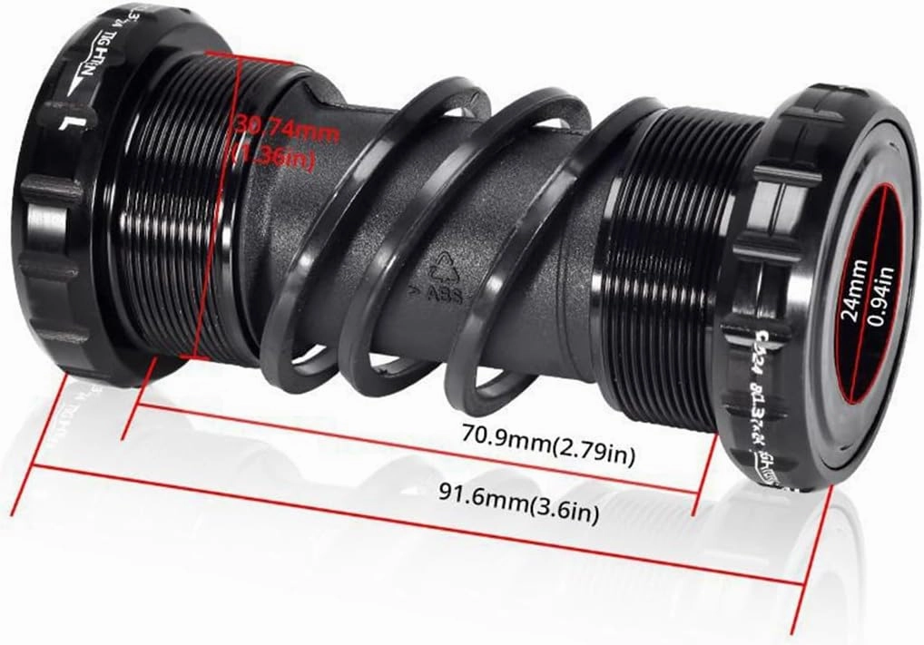 Mountain Bike Crank Arm Set 170mm GXP Hollow Integrated Bikes Crankset Aluminum Alloy Bicyle Cranks with Bottom Bracket (Color : Gold, Size : 170mm)