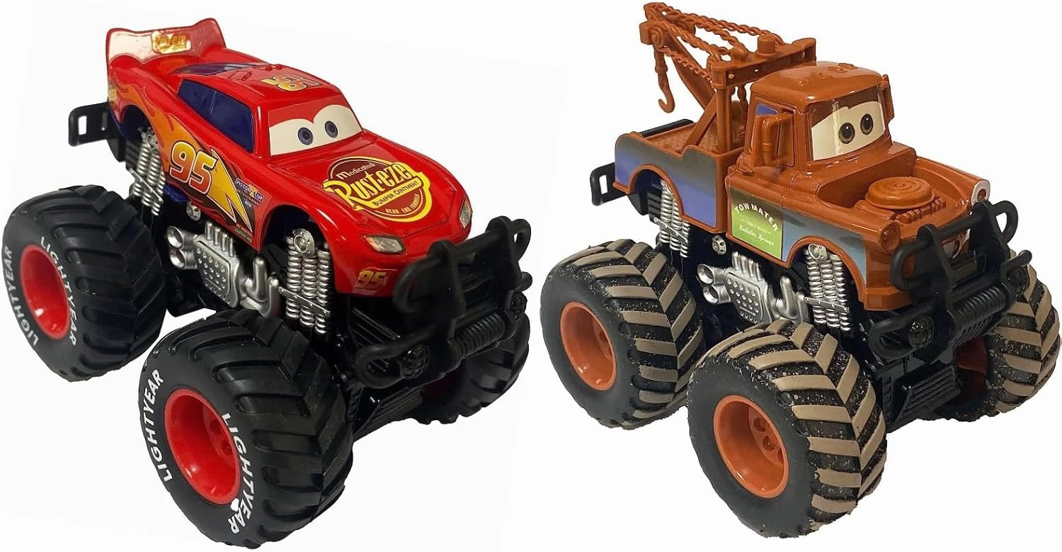 Movie Cars 3 Giant Wheels Cars 1：55 Diecast Vehicles Toys Set Oversized Children Car Toy (2PS)