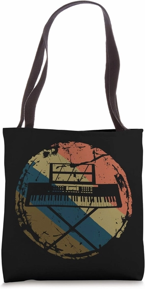 Music Musician Pianist Vintage Keyboard Player Piano Tote Bag