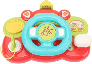 Musical Steering Wheel Toy, Sound Light Logical Thinking Toddler Driving Toy Simulated for Children (Car)