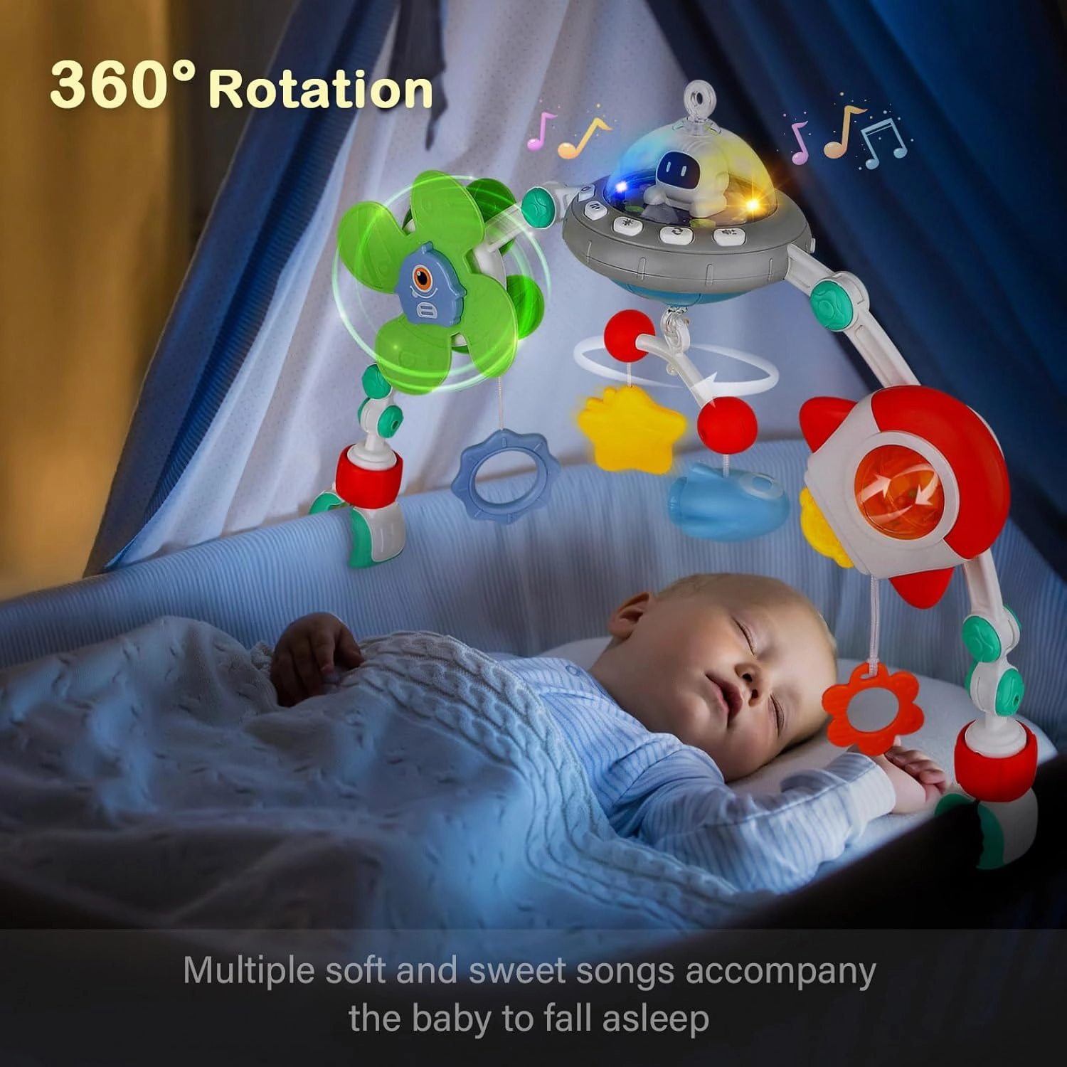 Musical Baby Stroller Arch Toys, Travel Car Seat Toys, Baby Play Arch Crib Accessory Toys, Mobile for Bassinet,Arch Bar Toys for Babies Infants