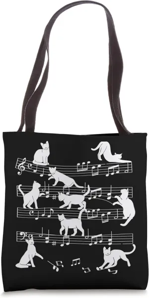 Musician Music Lover - Cat Playing Piano Tote Bag