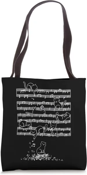 Musician Music Lover - Cat Playing Piano Tote Bag