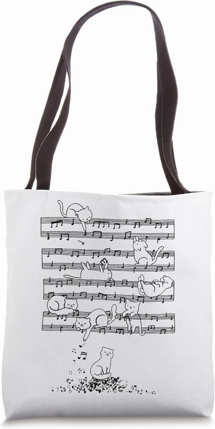 Musician Music Lover - Cat Playing Piano Tote Bag