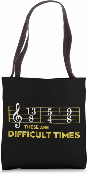Musician Sheet Music - These Are Difficult Times Tote Bag