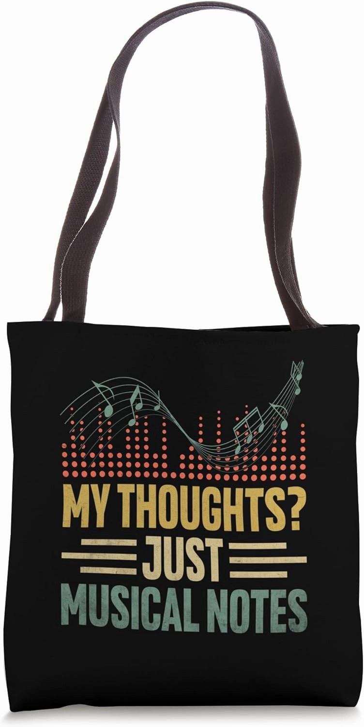My Thoughts Just Musical Notes Music Composer Compose Tote Bag