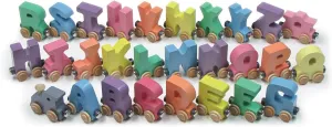 NameTrain Pastel Finish Alphabet Train (A-Z) - Made in USA