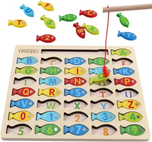 NASHRIO Magnetic Fishing Game: ABC Math Fun!
