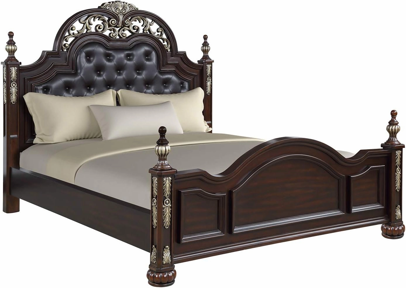 New Classic Furniture Maximus Wood Queen Bed, Madeira