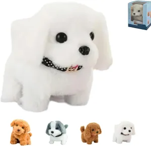 Nicoo - My Realistic Robot Puppy,Robot Puppy That Acts Like A Real Puppy,2025 New Ai Robotic Dog,Walking, Barking, Tail Wagging (White)
