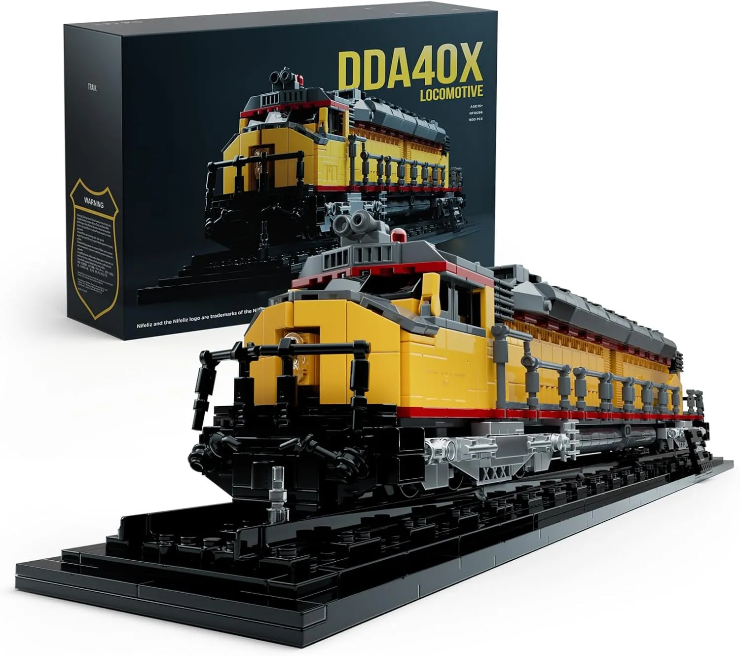 Nifeliz DDA40X Locomotive Building Set with Base, Collectible Steam Train Building Toy Model for Adult Train Lovers, Ideal Gift for Home Décor (1603 PCS, NF10296)