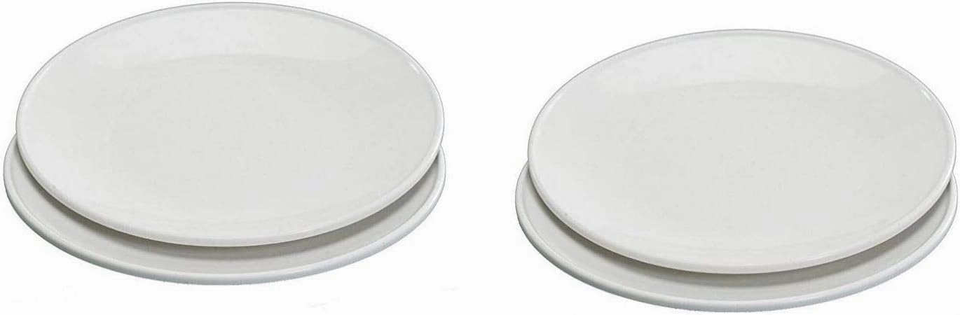 Nordic Ware Microwave Everyday Dinner Plates, Set of 4, white, 10 Inch