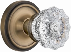 Nostalgic Warehouse Classic Rosette with Crystal Door Knob