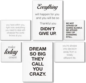 Nvhai Office Wall Decor for Women Motivational Posters Set of 6 Framed Inspirational Home Office Canvas Paintings Prints Wall Art, Office Gifts for Women, Multiple dimensions
