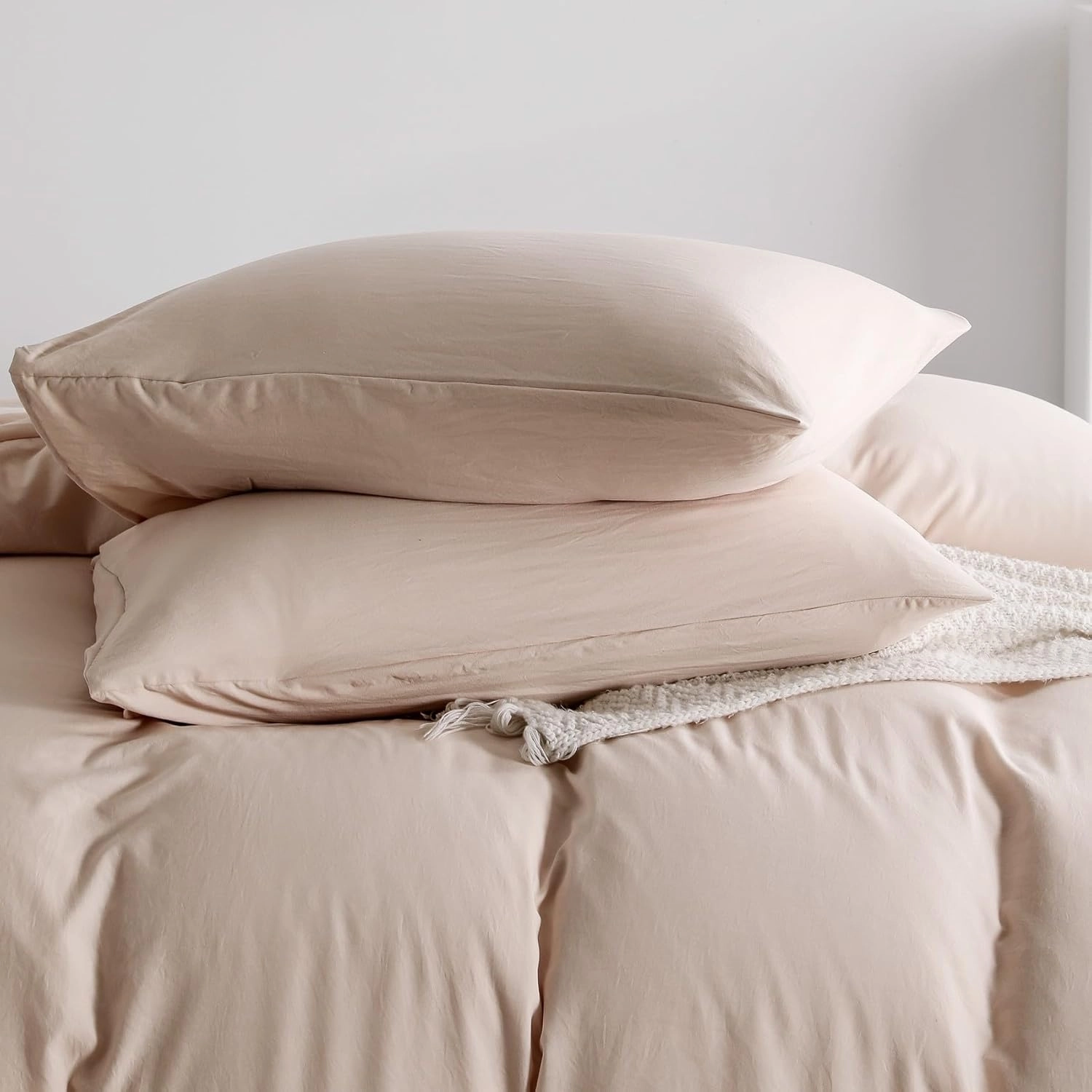 OAITE Duvet Cover,Protects and Covers Your Comforter/Duvet Insert,Luxury 100% Super Soft Microfiber,King Size,3 Piece Duvet Cover Set Includes 2 Pillow Shams