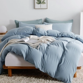 OAITE Duvet Cover,Protects and Covers Your Comforter/Duvet Insert,Luxury 100% Super Soft Microfiber,Queen Size,3 Piece Duvet Cover Set Includes 2 Pillow Shams