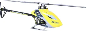 OMPHOBBY M2 EVO MK2 RC Helicopter for Adults Dual Brushless Motors Direct-Drive 6 Channel RC Helicopters Outdoor, Superior 3D Remote Control Plane Gifts Newly Upgraded Mini Drone PNP Yellow