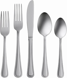 Oneida Tress Everyday Flatware Set, 5.40 LB, Metallic, 50 Piece