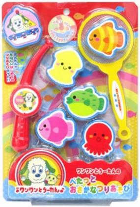 Onoe Man Wowan and Otan's Petatto Fish Fishing Play, H 12.2 x W 82.7 x D 11.8 inches (310 x 210 x 30 cm)