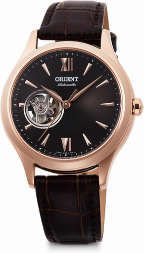 Orient RN-AG0727Y Women's Automatic Watch, Classic, Mechanical, Made in Japan, Automatic, Open Heart, Brown, Dial Color - Brown, Classic Ladies Watch