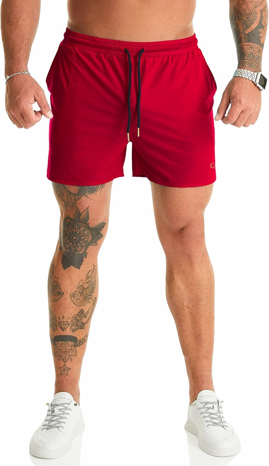 Ouber Men's Light Athletic Short Workout Quick Dry Shorts for Running Swimming Gym Training Shorts