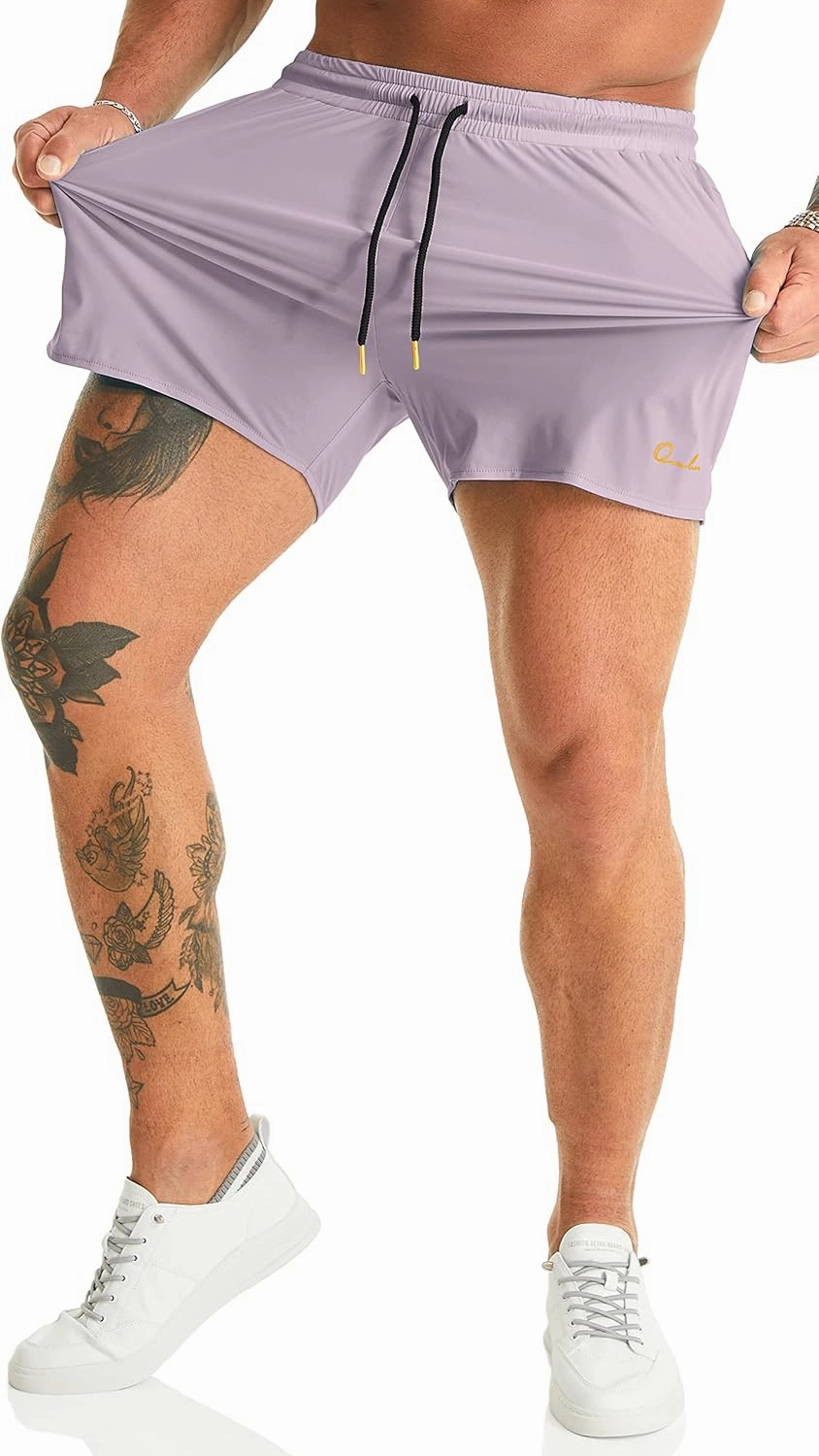 Ouber Men's Light Athletic Short Workout Quick Dry Shorts for Running Swimming Gym Training Shorts