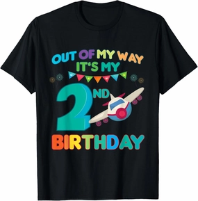 Out of my way it's my 2nd birthday aviation airplane T-Shirt