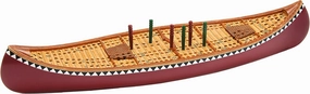 Outside Inside - Hand Painted Canoe Cribbage Board