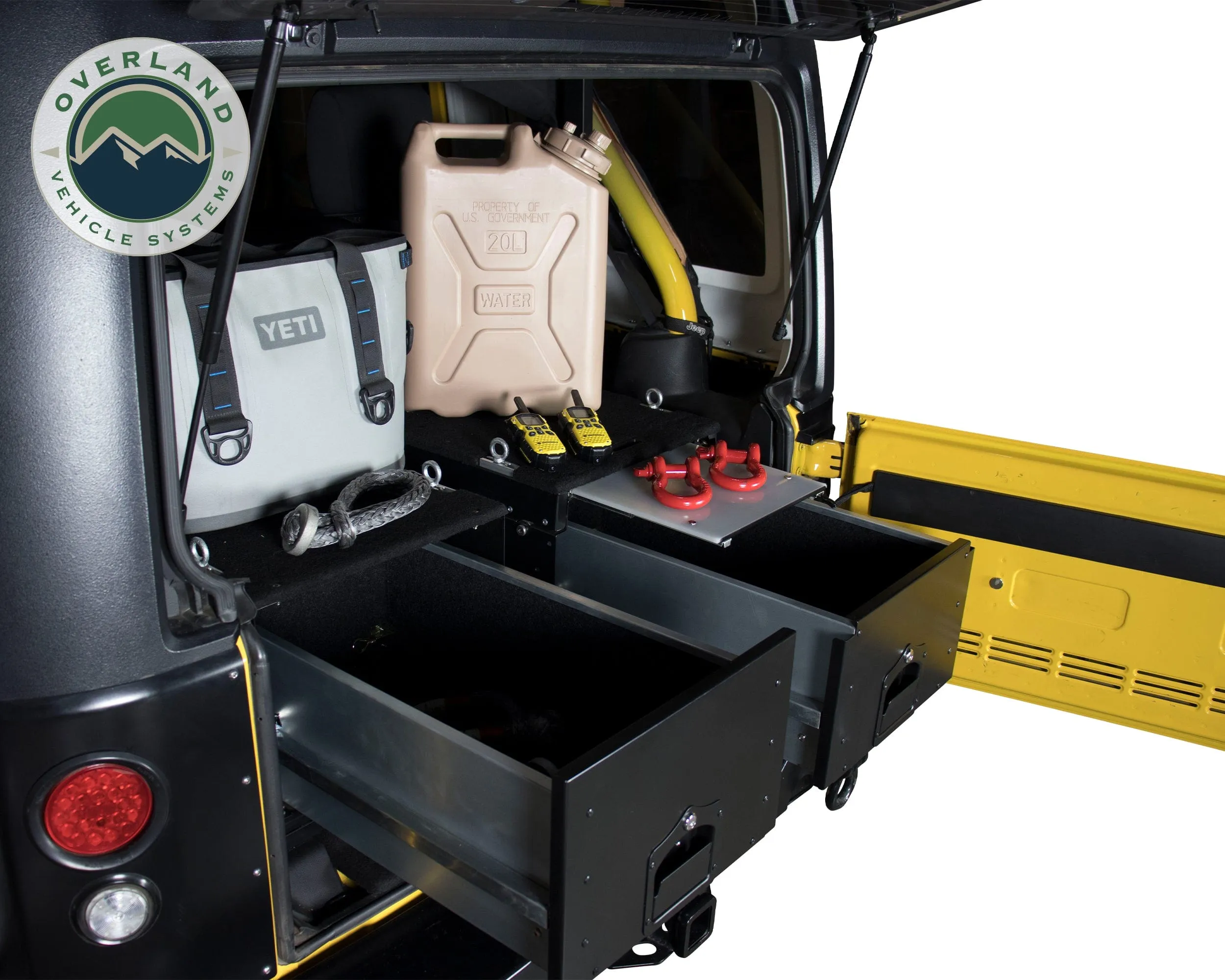 Overland Vehicle Systems Cargo Box With Slide Out Drawer & Working Station Size